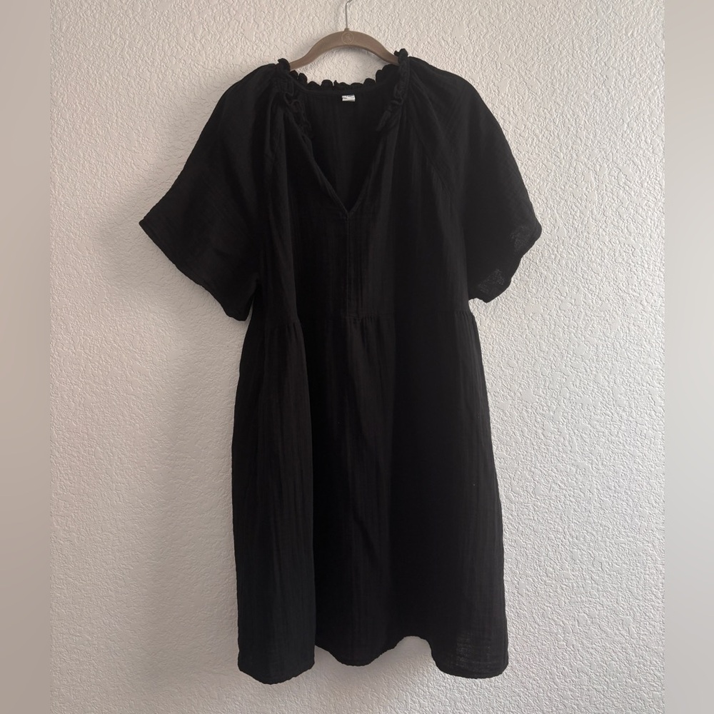 Linen Black Women's Dress